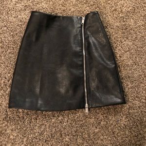 Black leather skirt